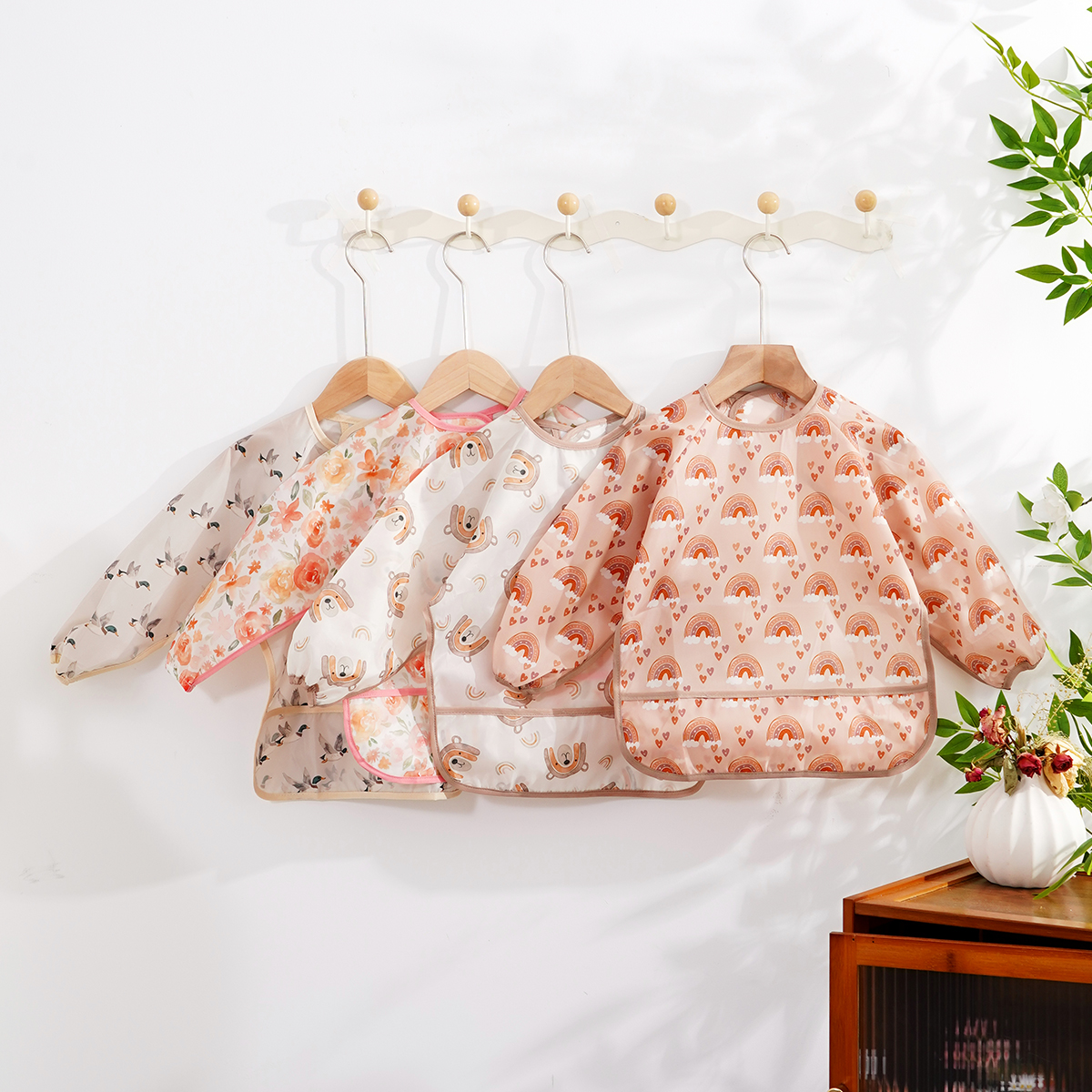 Bib Long Sleeve - 1 Pc Waterproof Baby Bibs Cute