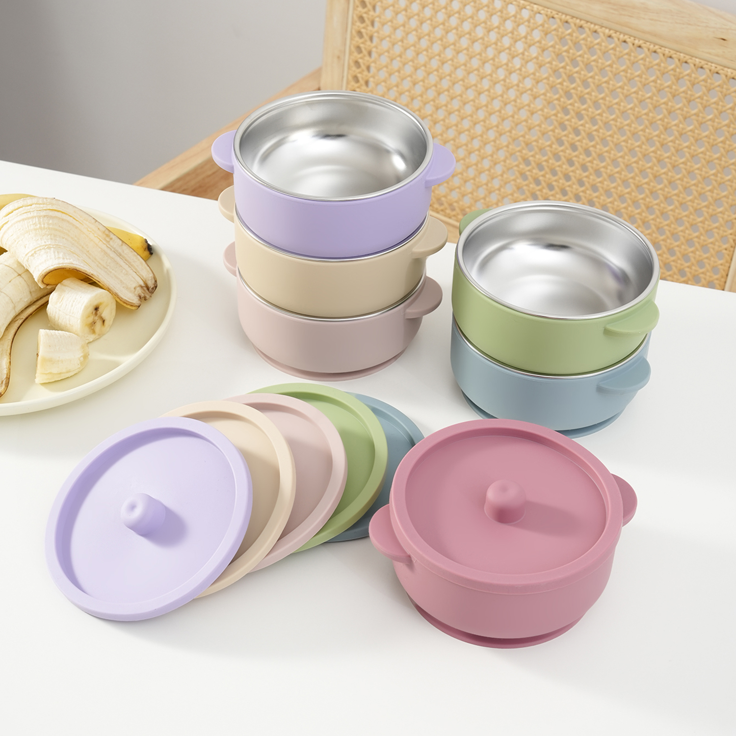 Baby Food Weaning - 1PC BPA Free Removable Silicone Baby