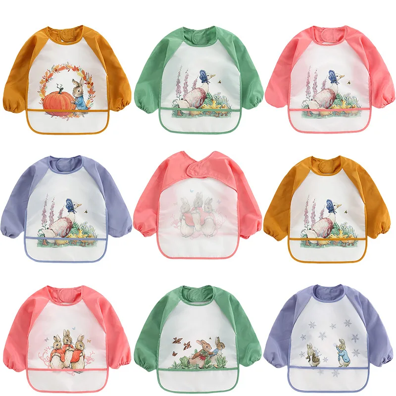 Bib Long Sleeve - Baby's Soft Waterproof Bib Kid Long