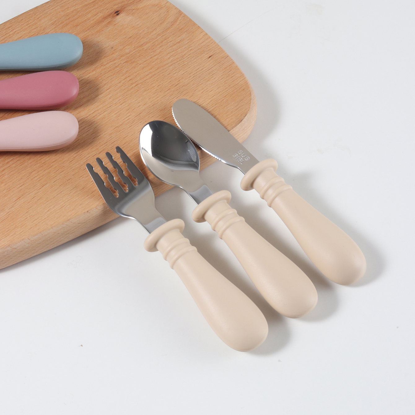 Baby Food Weaning - Custom Silicone Spoon & Fork knife