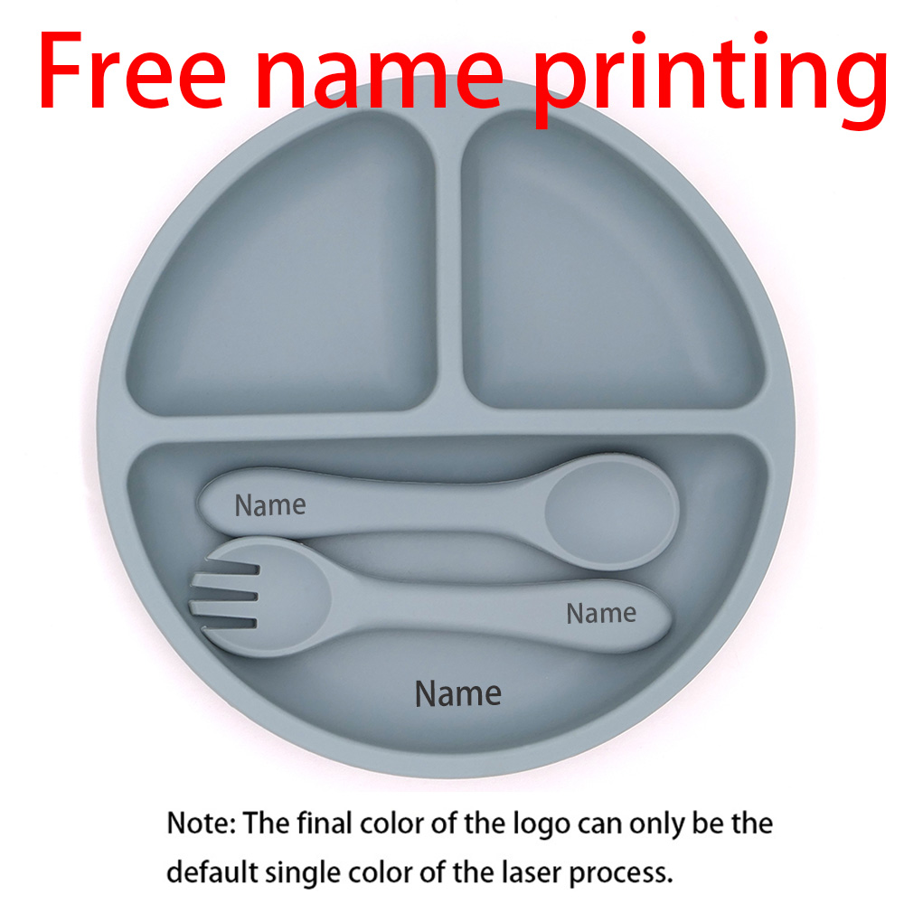 Baby Food Tray - Free Name Printing Silicone Children's Tableware