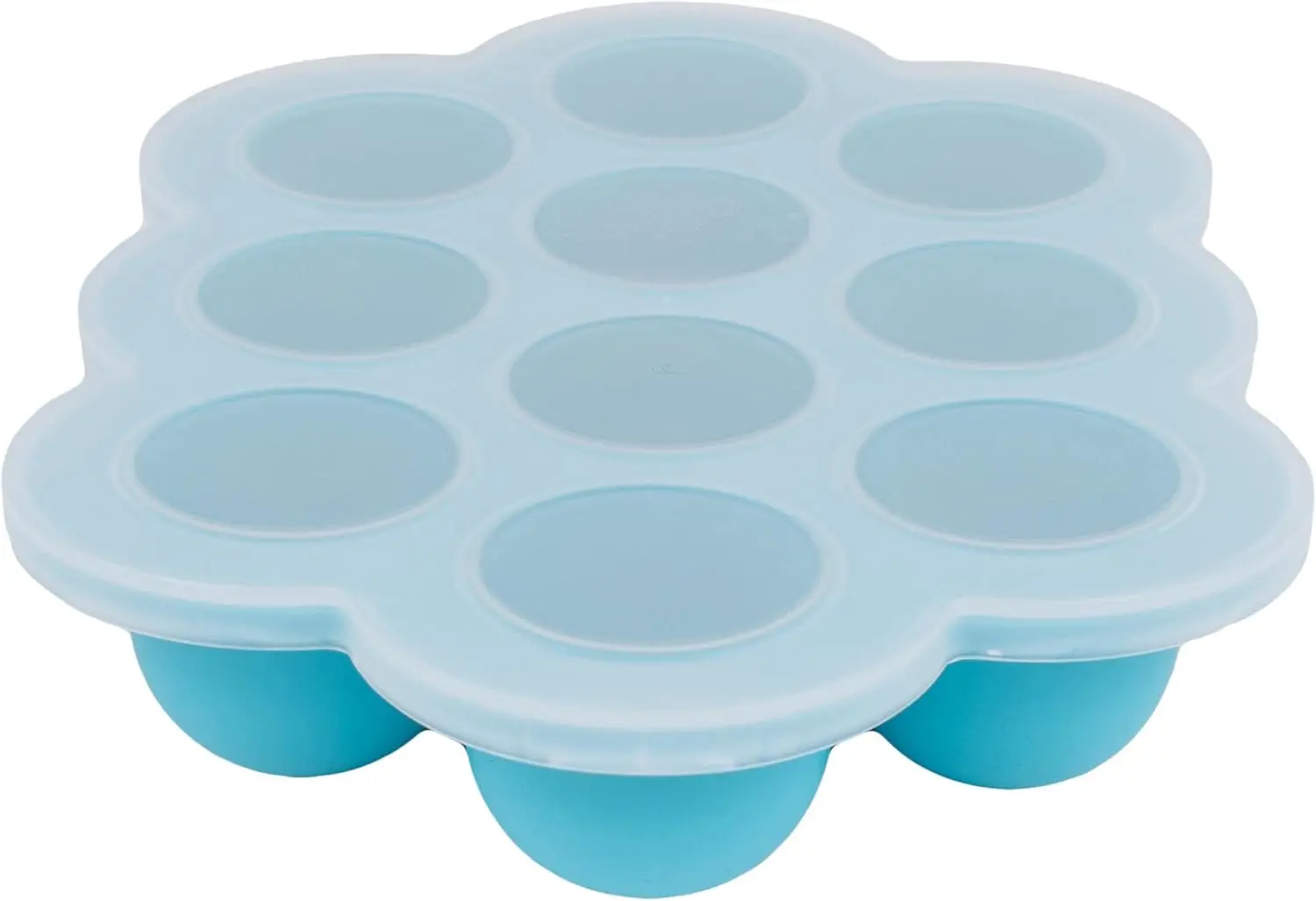 Veggie Baby Food - Bright Blue Silicone Freezer Tray with