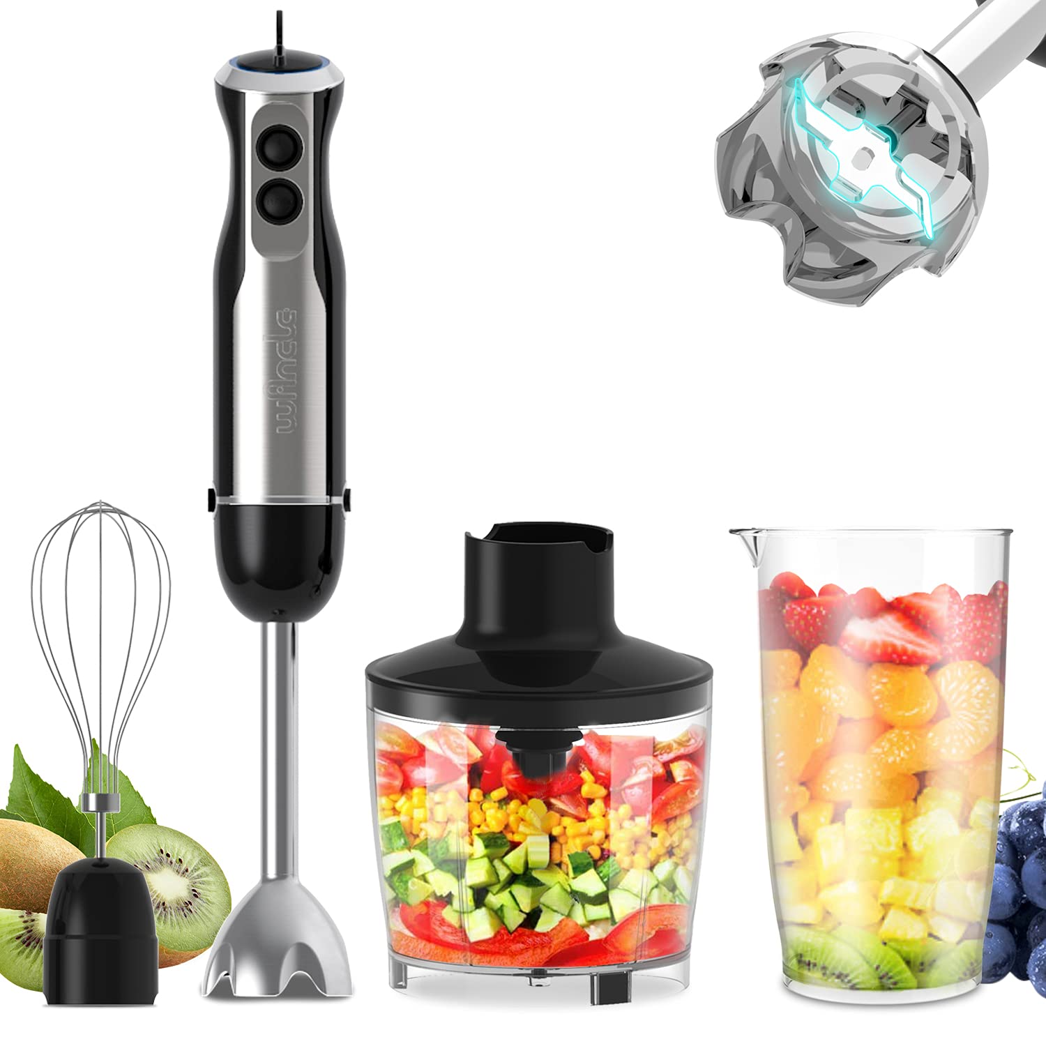 Baby Food Mixer - Wancle 1000W Immersion Hand Blender 4