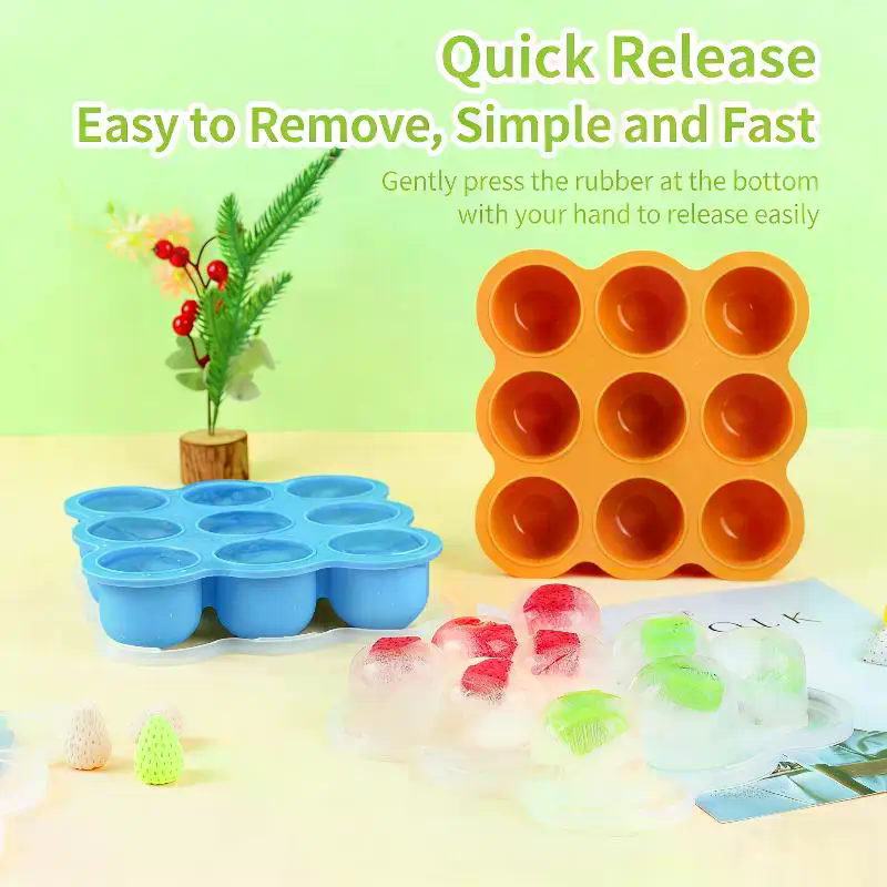Baby Food Tray - Silicone Baby Food Freezer Tray Airtight