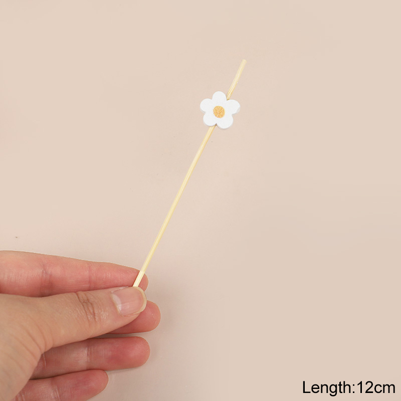 100Pcs Daisy Flower Bamboo Foo - Baby Food Fruits のレビューと価格