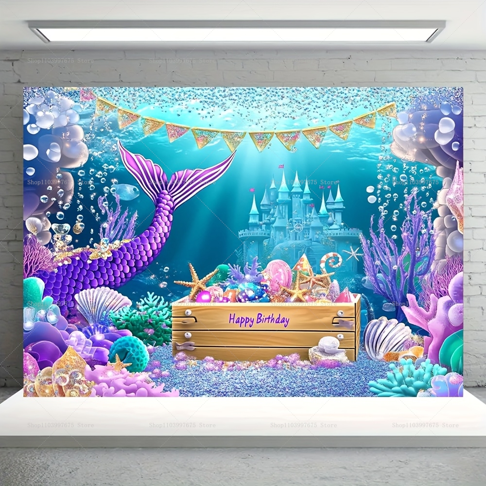 Mermaid Party Backdrops Childr - Baby Food Mixer のレビューと価格