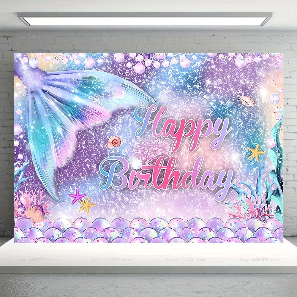 Mermaid Party Backdrops Childr - Baby Food Mixer のレビューと価格