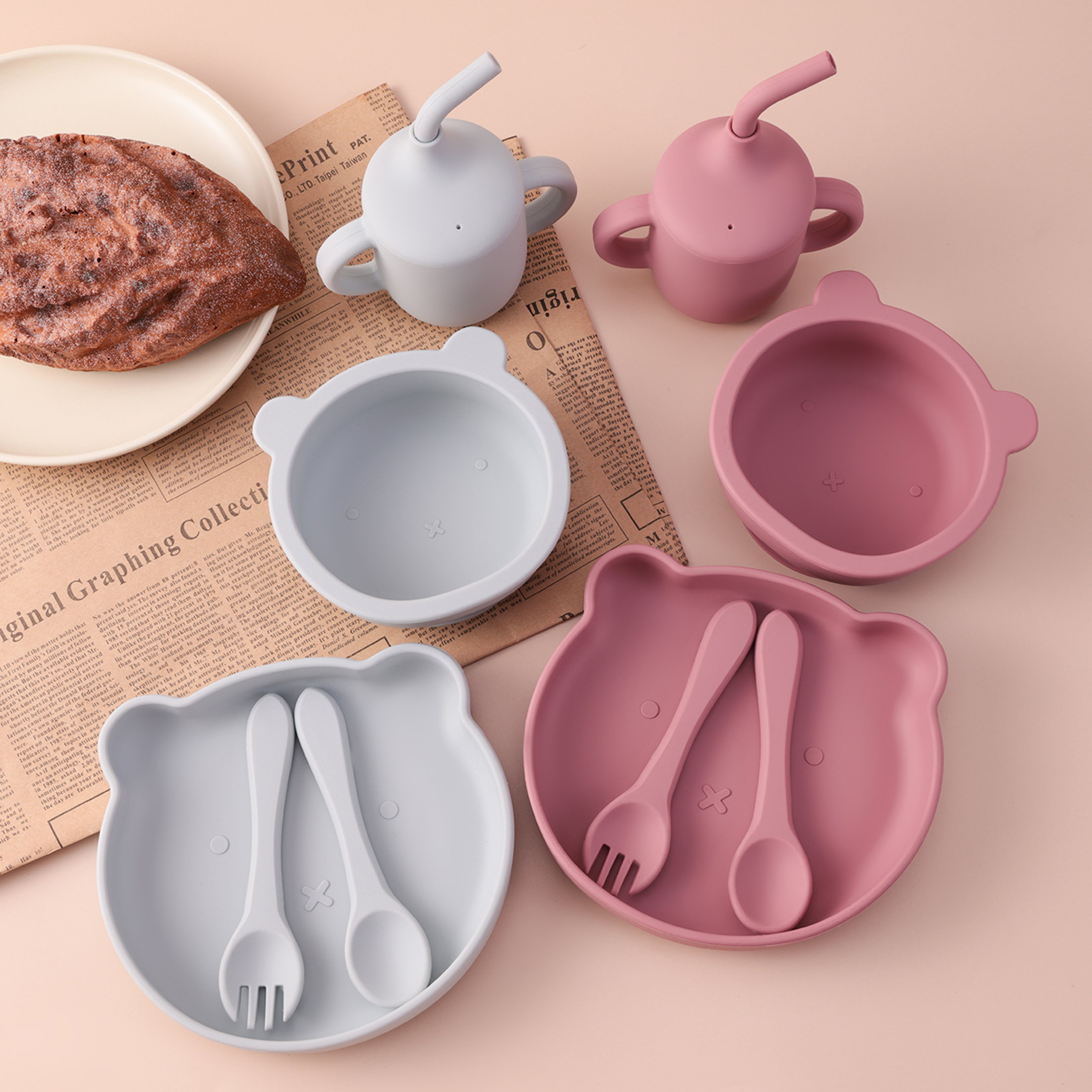 Color Kids 5PCS Silicone Feedi - Baby Food Tray のレビューと価格