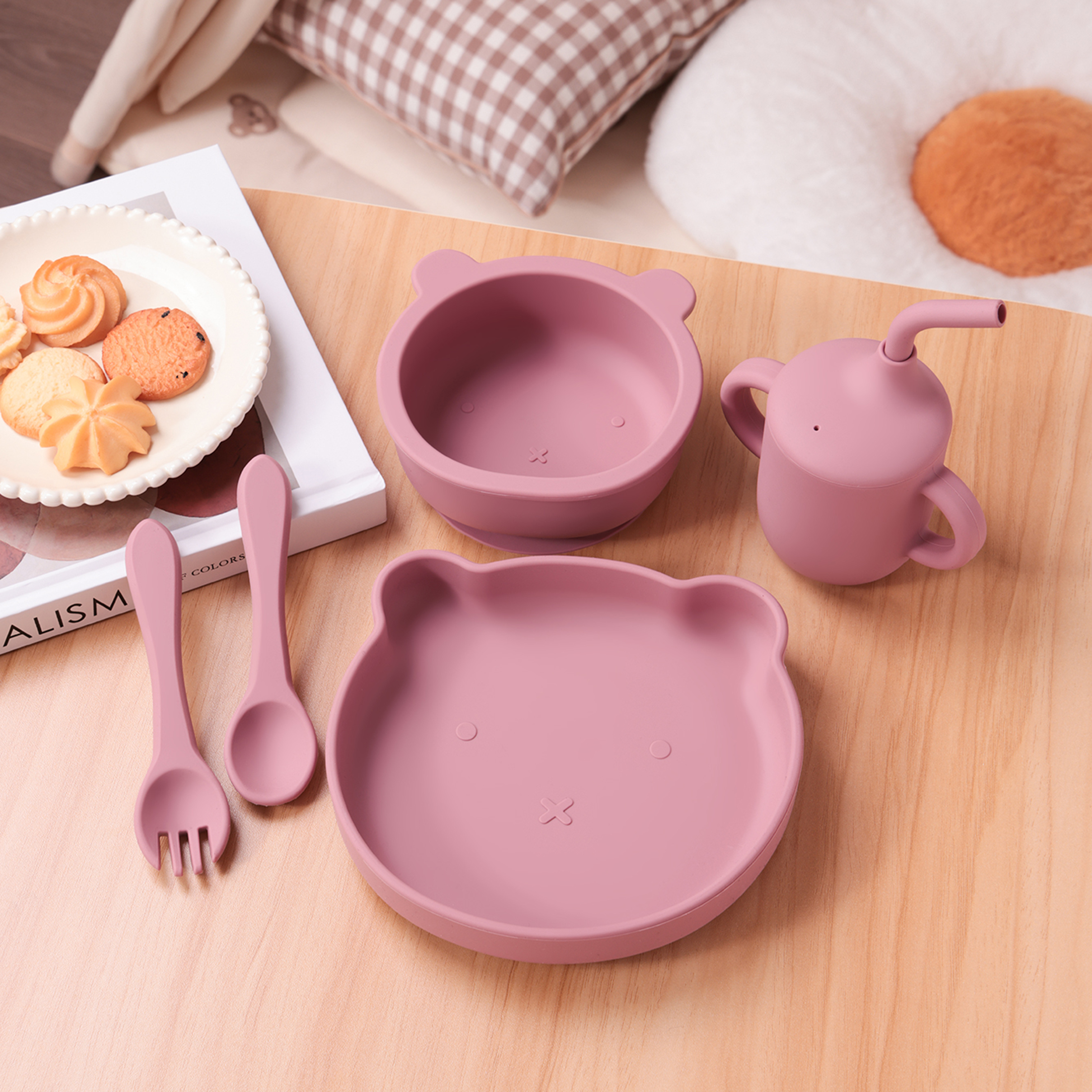 Color Kids 5PCS Silicone Feedi - Baby Food Tray のレビューと価格