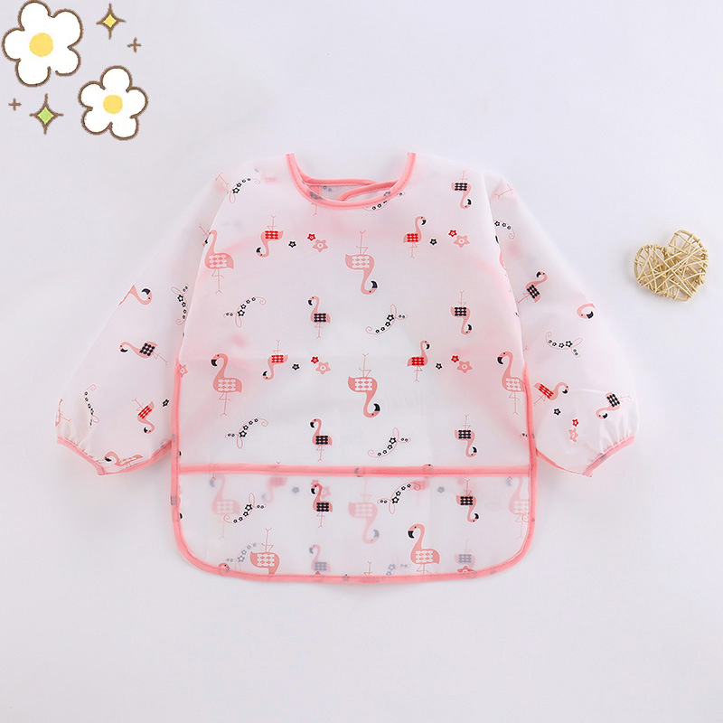 Baby Silicone Cartoon Bib 0-6  - Bib Long Sleeve のレビューと価格