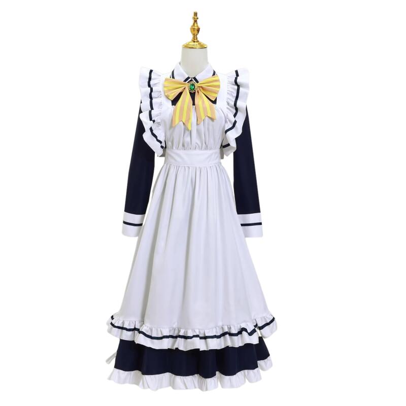 Anime Maid Dress Cosplay Costu - Bib Long Sleeve のレビューと価格