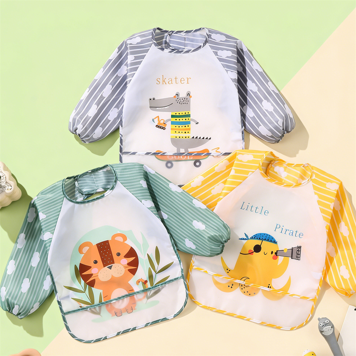 2pcs Waterproof Full Sleeve Ba - Bib Long Sleeve のレビューと価格