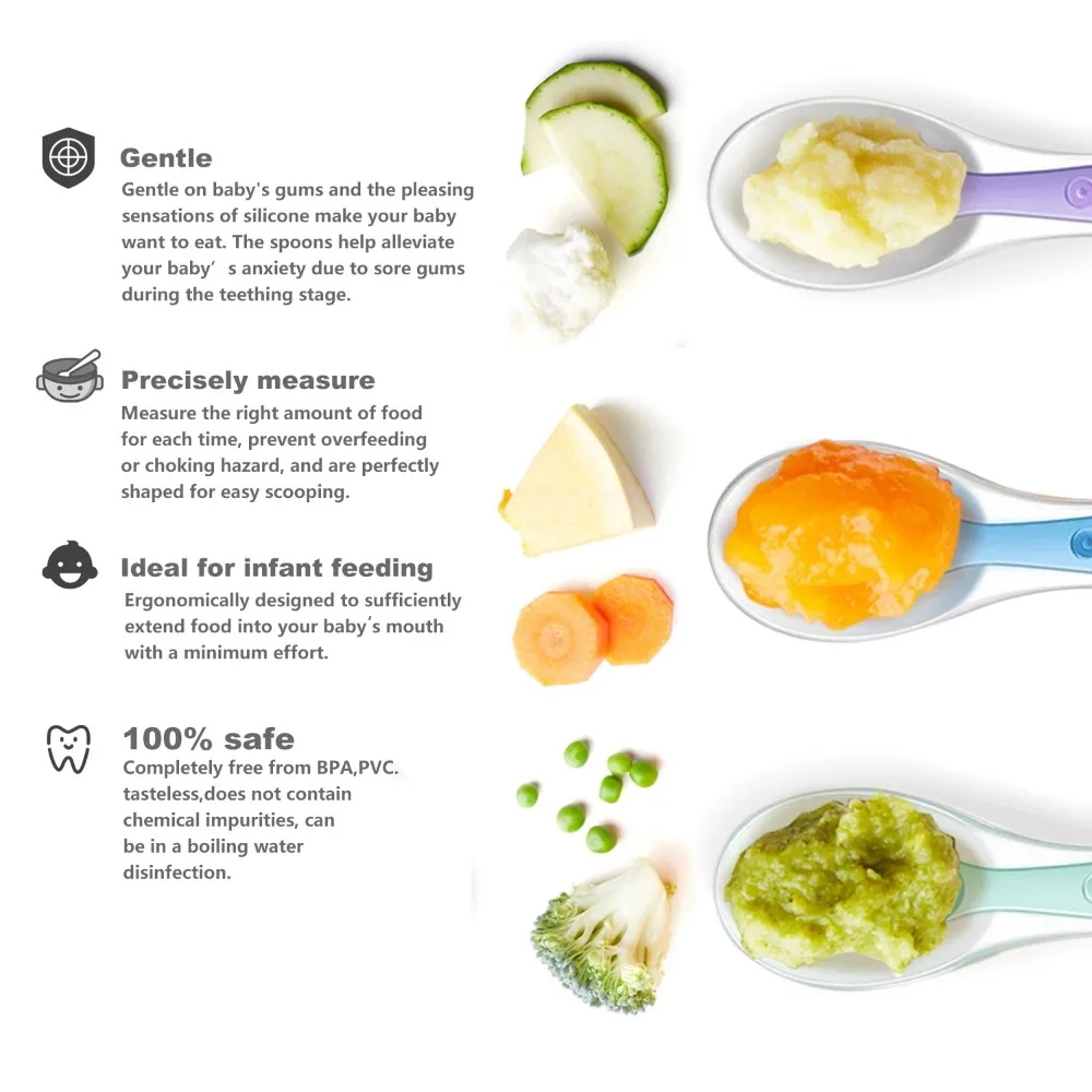 Baby Spoons Soft Silicone Todd - Baby Food Nutrition のレビューと価格