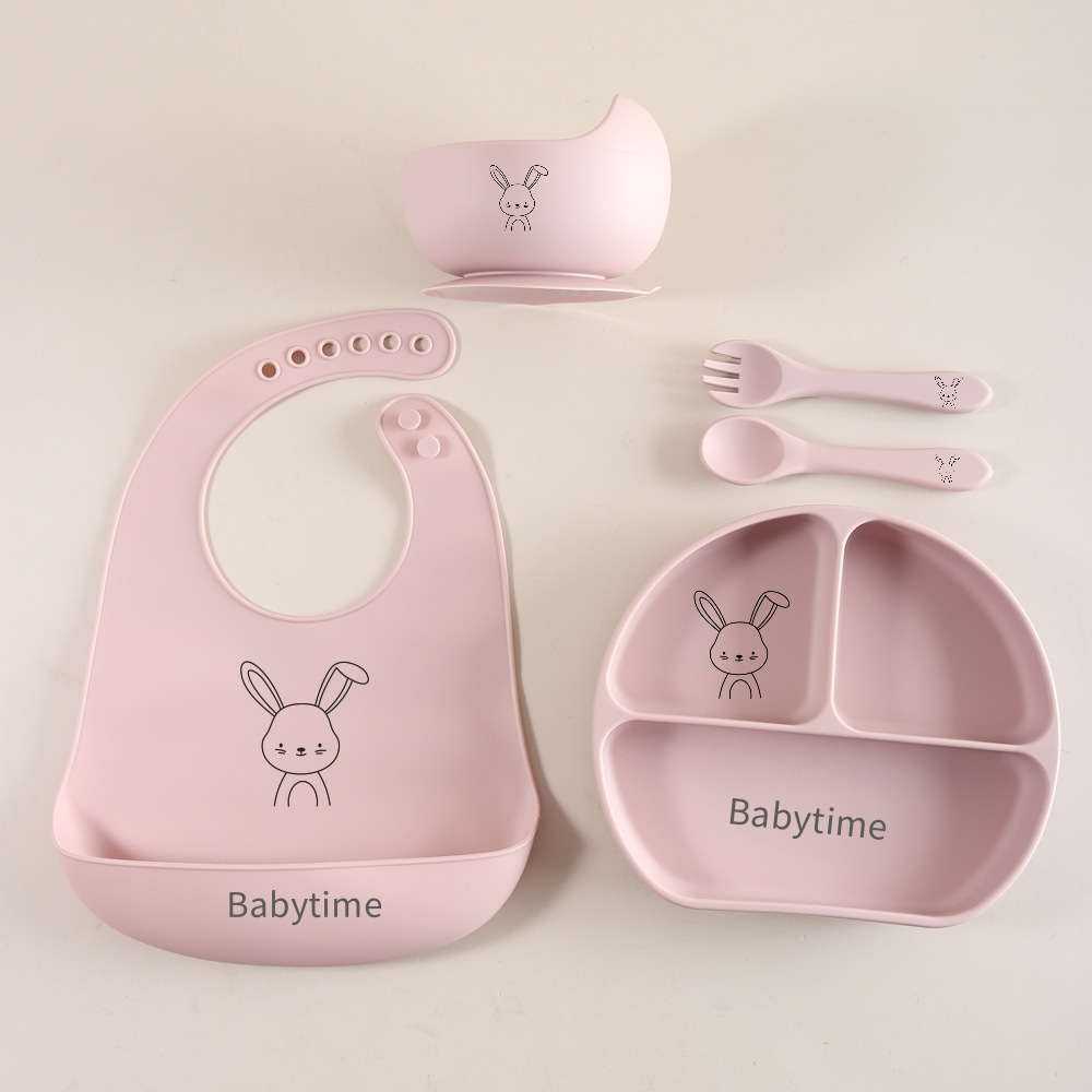 5pcs Bunny Baby Utensils Set,  - Baby Food Weaning のレビューと価格