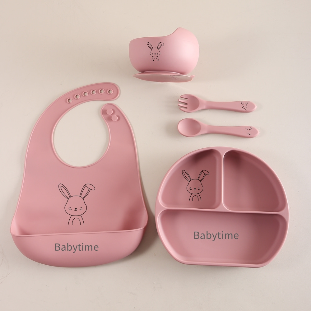 5pcs Bunny Baby Utensils Set,  - Baby Food Weaning のレビューと価格