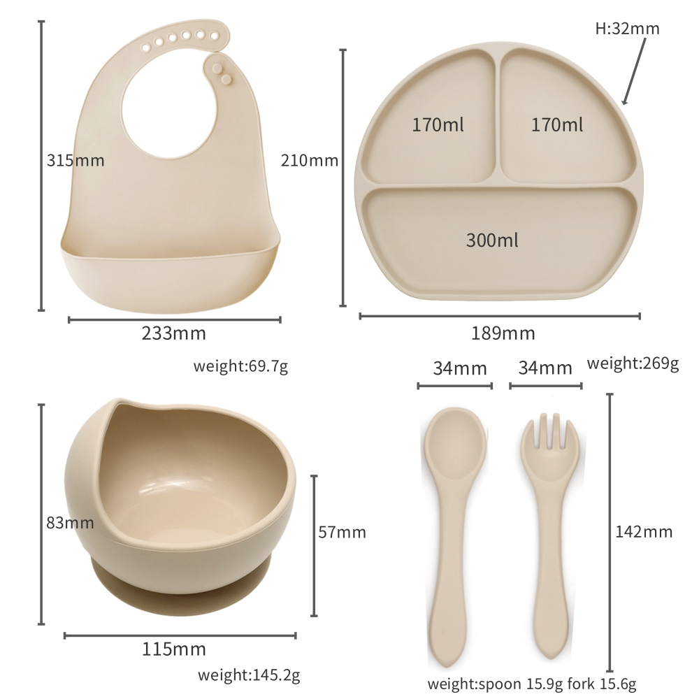 5pcs Bunny Baby Utensils Set,  - Baby Food Weaning のレビューと価格