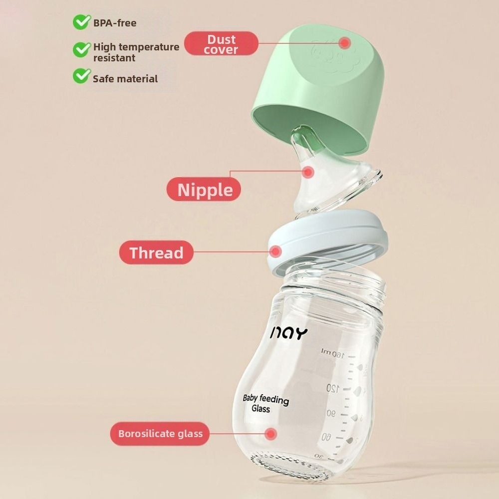 Glass Baby Bottle Anti-flatule - Baby Food Nutrition のレビューと価格