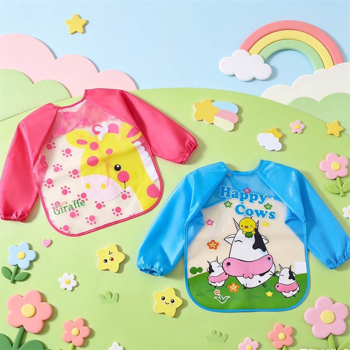 Waterproof Full Sleeve Baby Bi - Bib Long Sleeve のレビューと価格
