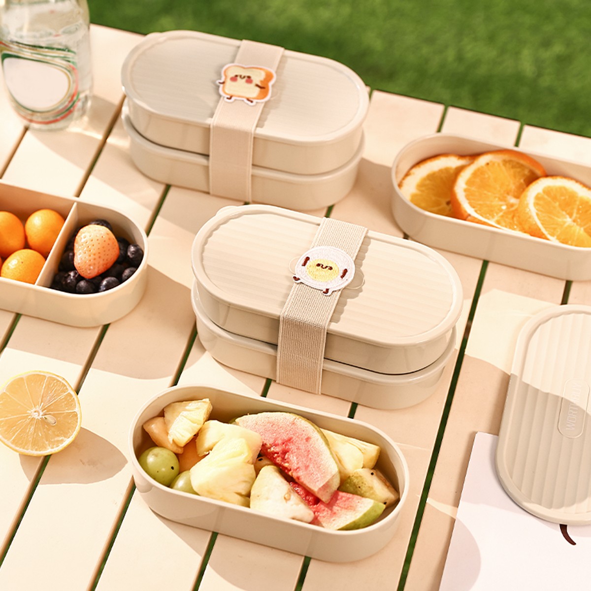 Oval Plastic Lunch Box Kids St - Baby Food Fruits のレビューと価格