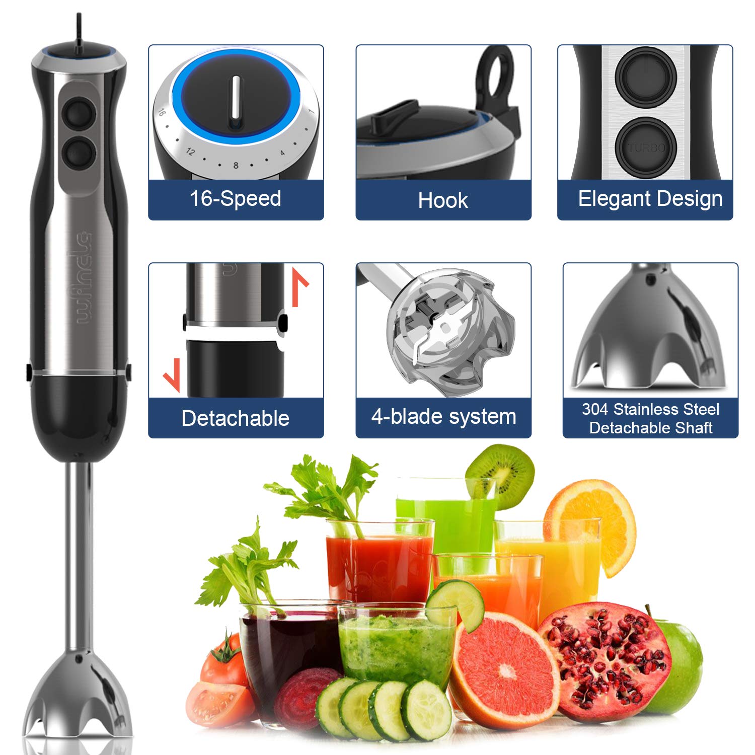 Wancle 1000W Immersion Hand Bl - Baby Food Mixer のレビューと価格