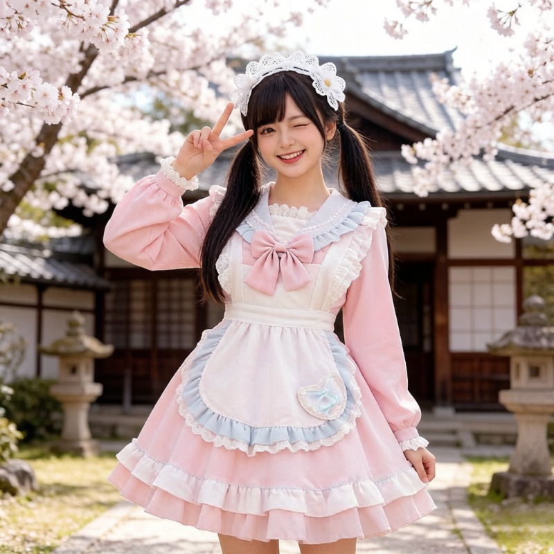 Daily Wear Japanese Sweet Coll - Bib Long Sleeve のレビューと価格