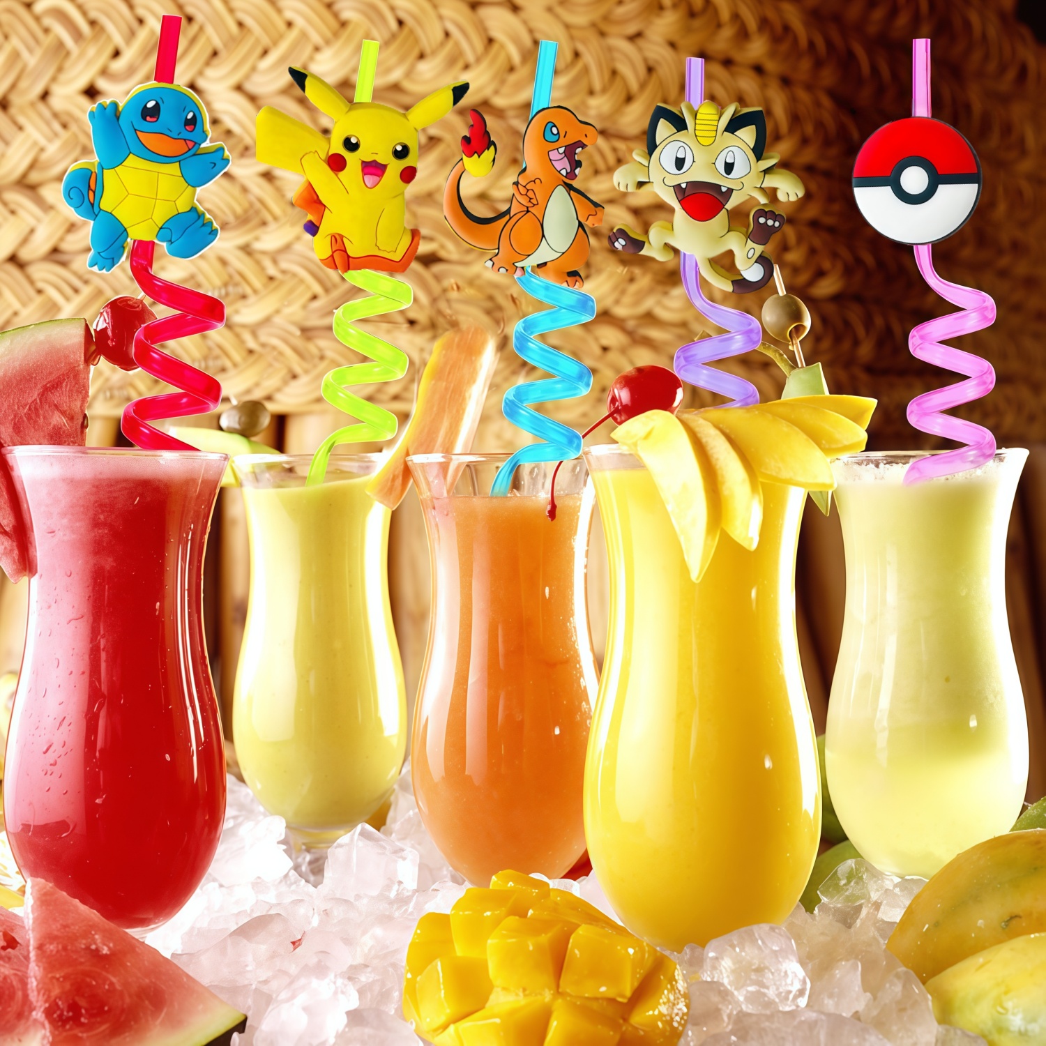 Pokemon Birthday Straws Birthd - Baby Food Fruits のレビューと価格