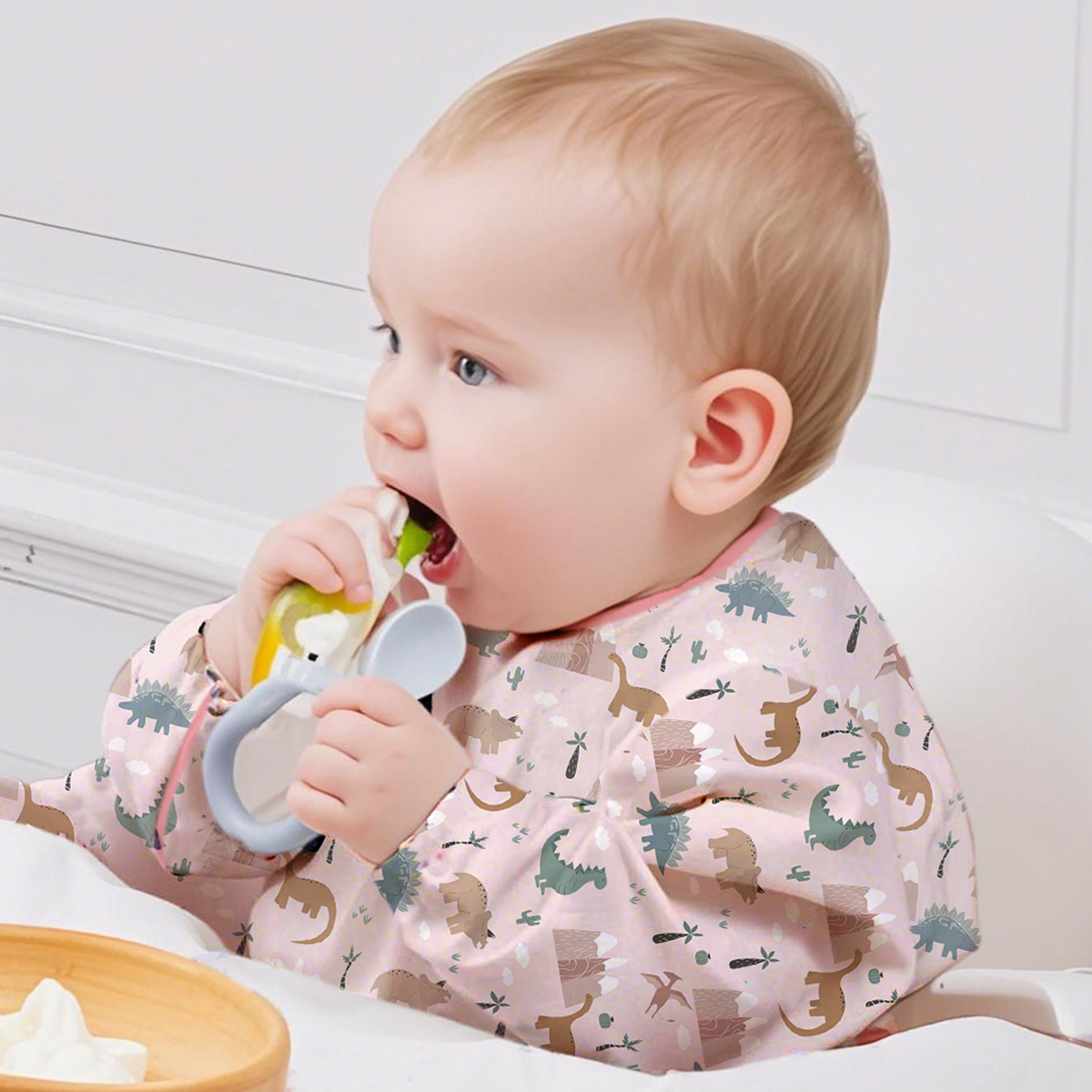 Kangobaby 6-36M Feeding Neck B - Bib Long Sleeve のレビューと価格