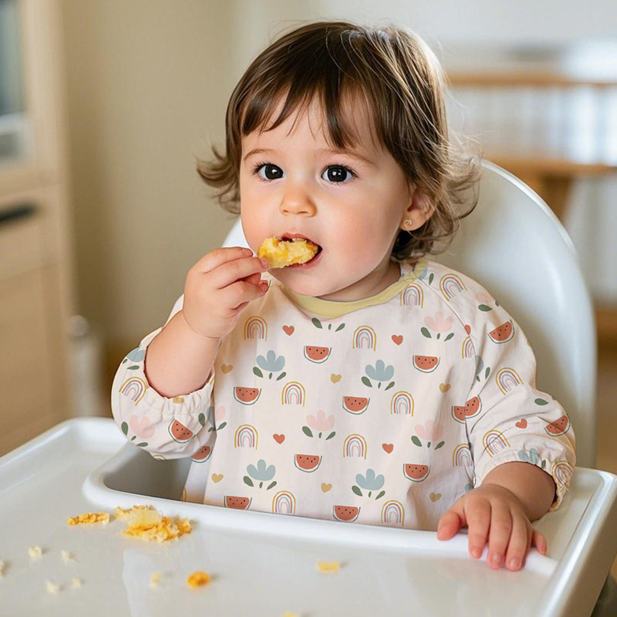 Kangobaby 6-36M Feeding Neck B - Bib Long Sleeve のレビューと価格