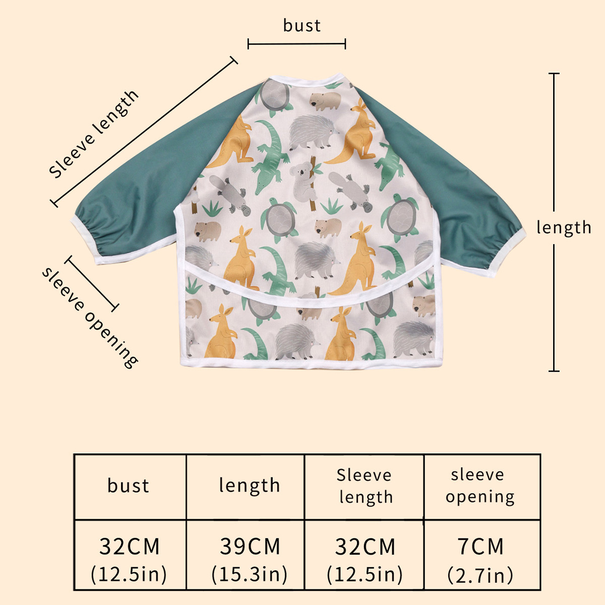 1 Baby Bib Feeding Waterproof  - Bib Long Sleeve のレビューと価格