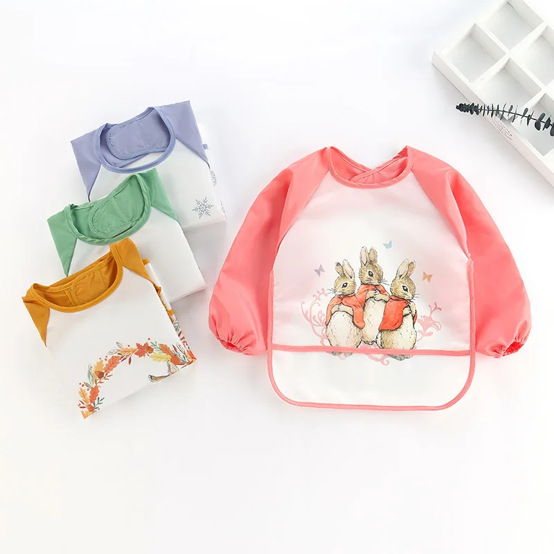 Baby's Soft Waterproof Bib Kid - Bib Long Sleeve のレビューと価格