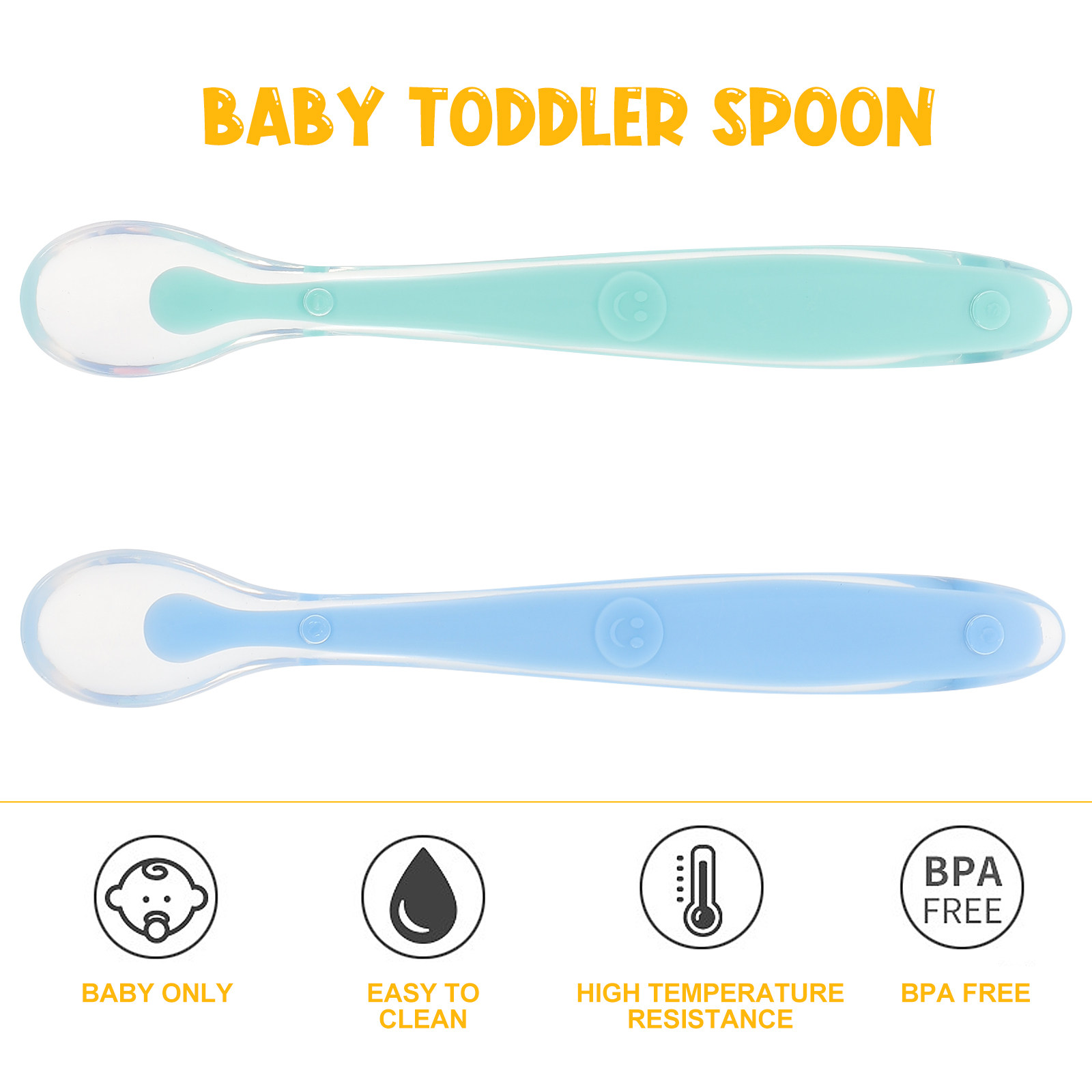 2Pcs Baby Feeding Spoons -Feed - Baby Food Weaning のレビューと価格