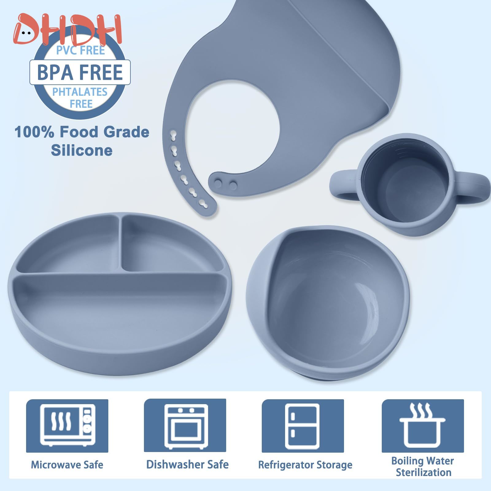 Silicone Baby Feeding Set Tabl - Baby Food Weaning のレビューと価格