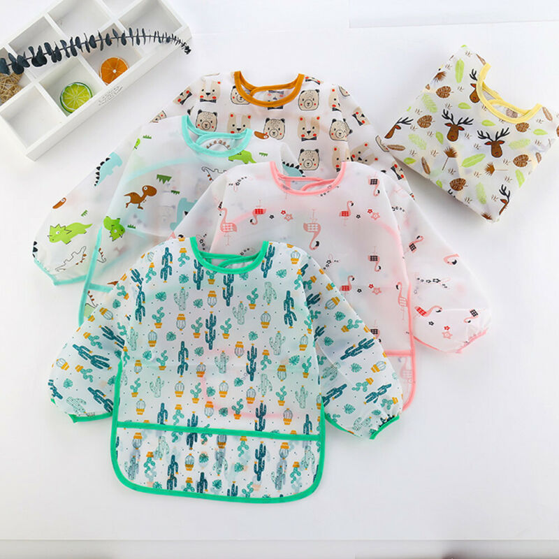 Baby Bibs New Cute Children Ba - Bib Long Sleeve のレビューと価格