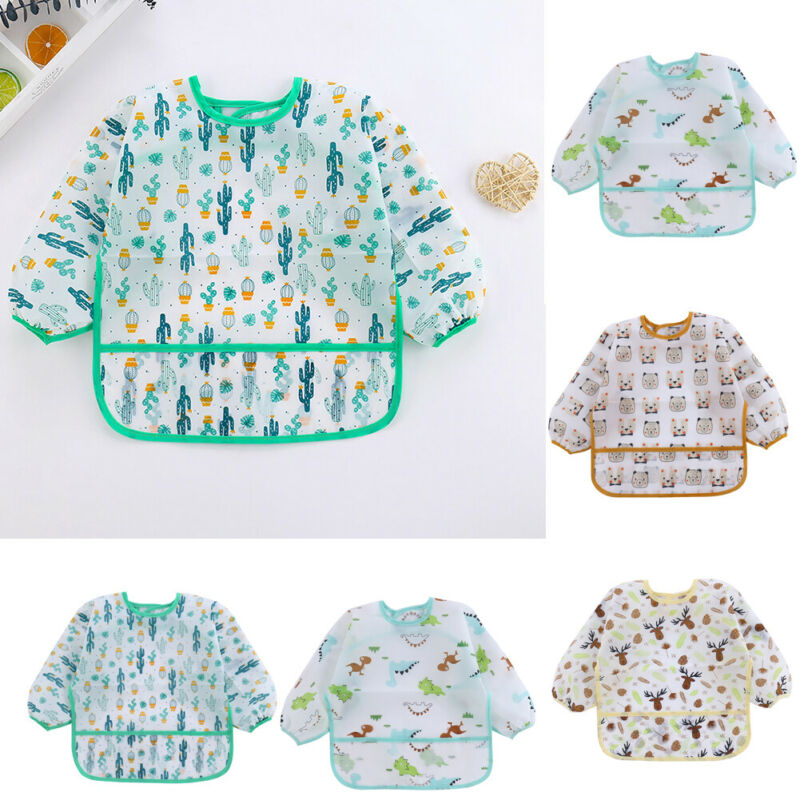 Baby Bibs New Cute Children Ba - Bib Long Sleeve のレビューと価格
