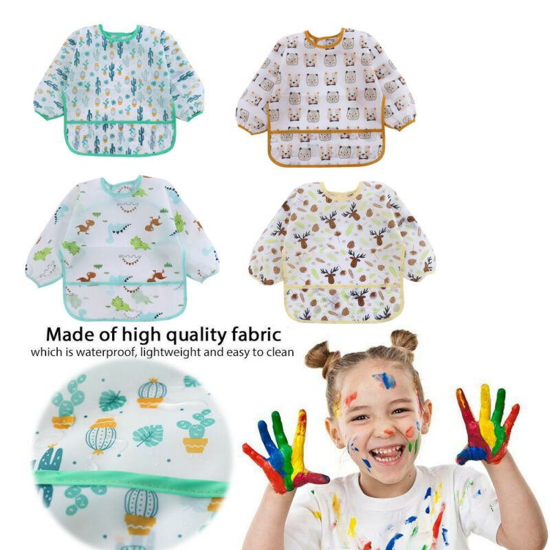 Baby Bibs New Cute Children Ba - Bib Long Sleeve のレビューと価格