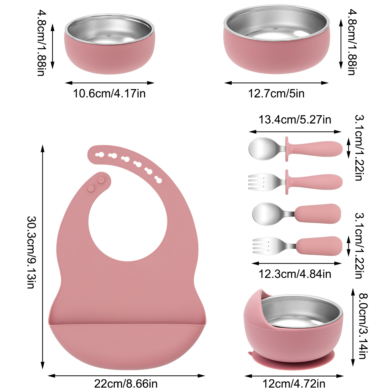 8PCS Baby Feeding Set Stainles - Baby Food Weaning のレビューと価格