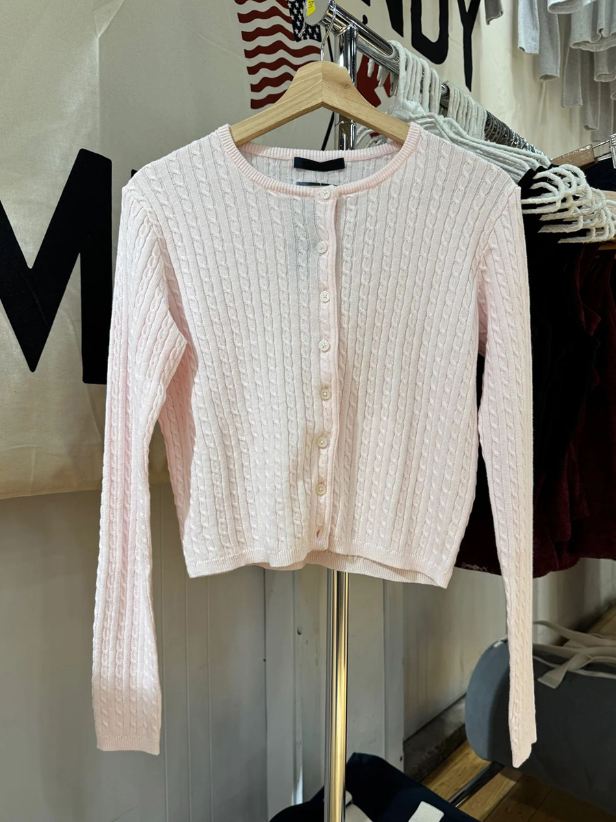 Twist Flower Baby Pink Sweater - Bib Long Sleeve のレビューと価格