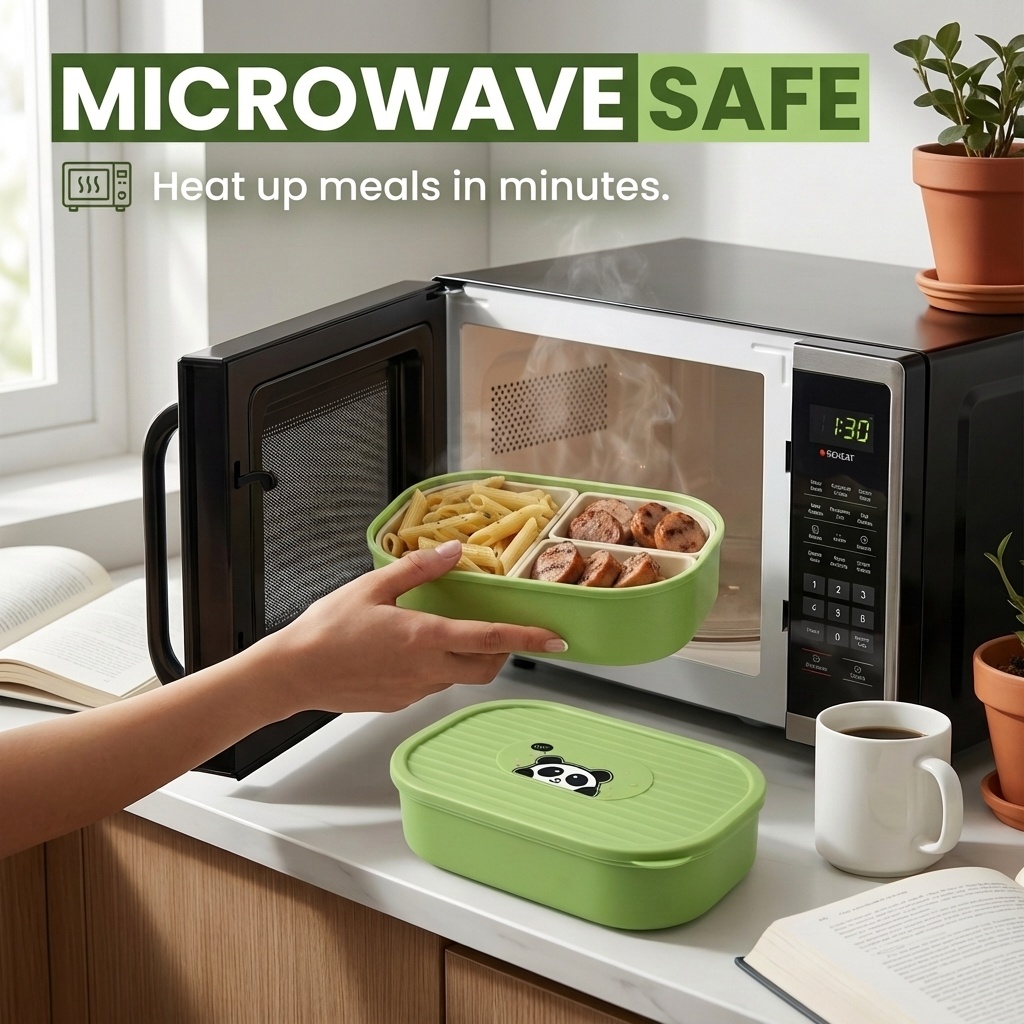 Cute Plastic Divided Lunch Box - Baby Food Fruits のレビューと価格